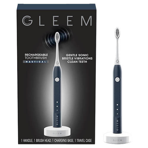 GLEEM Rechargeable Electric Toothbrush in Nautical Navy